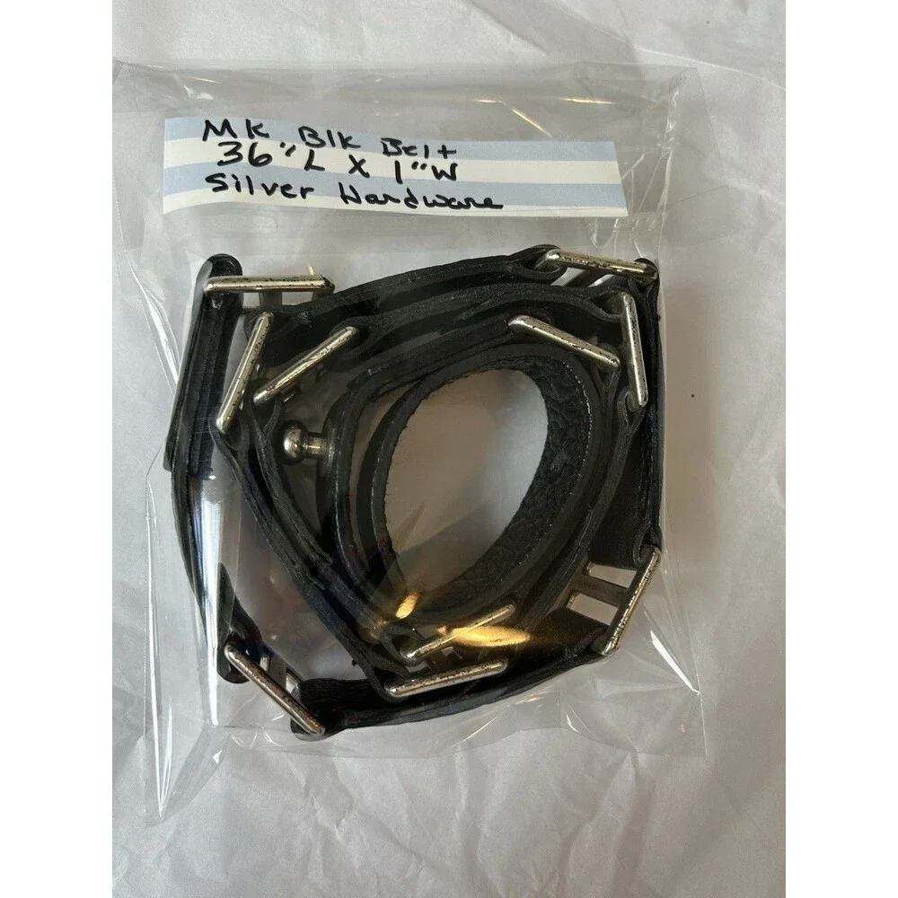 Black Belt with Silver Buckles